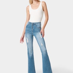 Cindy Distressed Flare Jeans